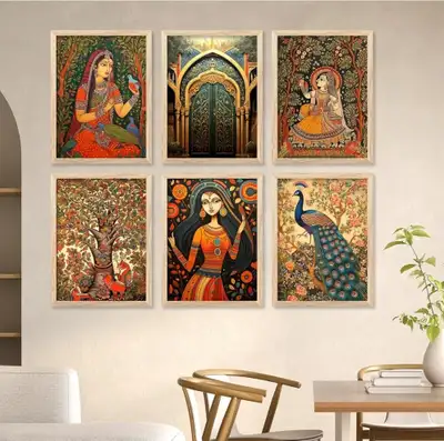 Wall Art Miniature Prints Set of 6, View more