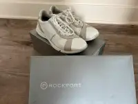chaussures de marche en cuir blanc Rockport