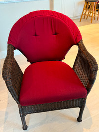 Luxury Resin Wicker chair with  custom made cushion