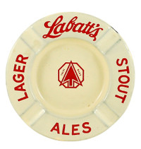 Labatt's Stout Lager Ale Trademark Logo Vintage 1920's Ash Tray