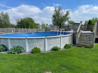 27” Above ground pool with working pumo and filter