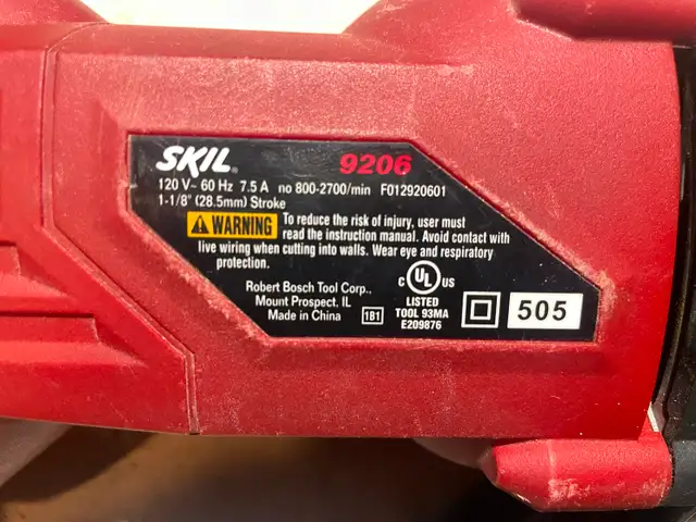 SKIL 9206 Sawzall / Reciprocating Saw in Power Tools in City of Toronto - Image 4