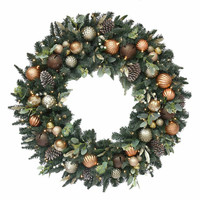 121.9 cm (48 in.) Pre-Lit Wreath with 140 Battery Operated LED L