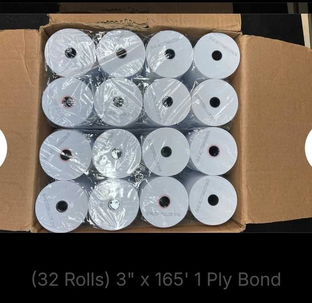 3" x 165' 1 Ply Bond (Non –Thermal Kitchen Printer Pap in Industrial Kitchen Supplies in Mississauga / Peel Region - Image 3