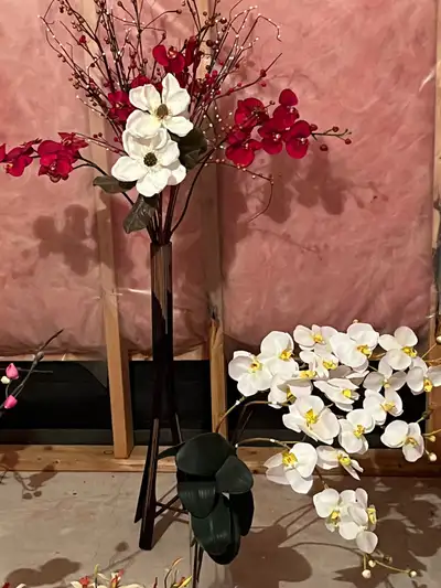 decorative flowers and pots , View more