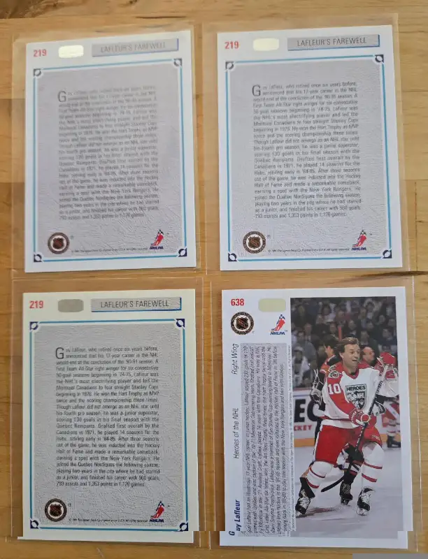 Upper Deck 1991-92 Guy Lafleur Cards in Arts & Collectibles in Markham / York Region - Image 3
