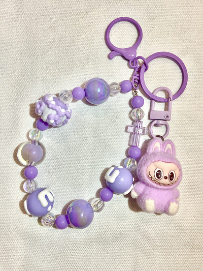 Cute Labubu keychain - purple, View more