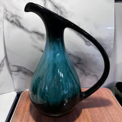 Blue mountain pottery vintage pitcher or vase, View more