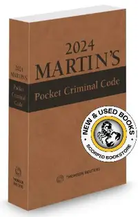 Martin's Pocket Criminal Code 2024 9781668714836