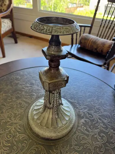 All Metal Ornate 15” Candleholder, View more