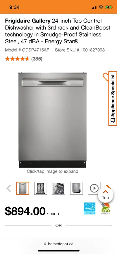 Frigidaire dishwasher brand new in the box’s never been open
