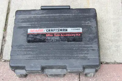 If ad is up item is available. For prompt service please call. Craftsman Miter Saw Accessories Kit w...