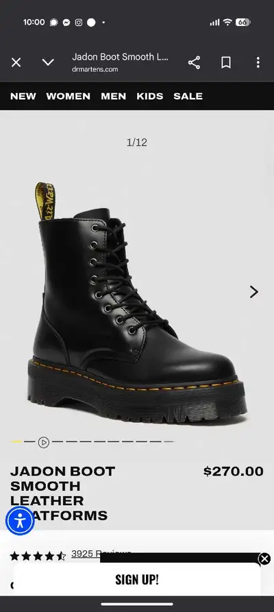 Women's 8... Dr. Martens Jadon Smooth Leather Platform Boots, View more