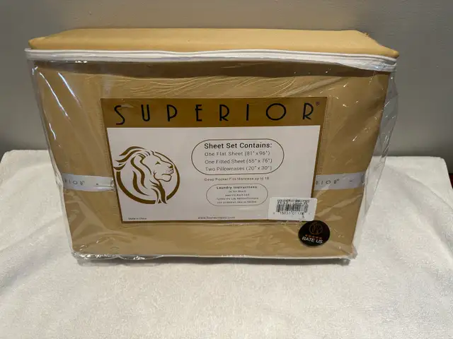 New in package SUPERIOR 1500 Thread Count Egyptian Cotton Sheets in Bedding in City of Toronto - Image 5