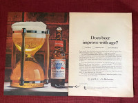 1966 Budweiser Beer Large 2-Page Original Ad