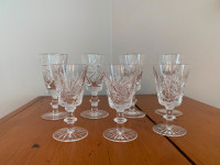 Crystal Liqueur Glasses - Pinwheel - Set of 7