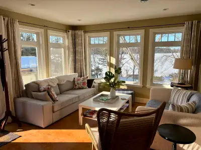 Lakefront Furnished. Spacious and bright, lovely one bedroom open concept garden level suite with of...