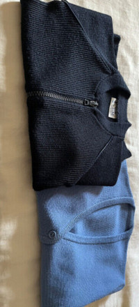 Designer blue sweaters for boy & girl made in Belgium