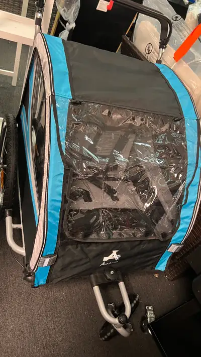 Double seat stroller kids 3-in-1 Bike Trailer  , View more