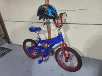 Boys Hot Wheels Kids Bike 16 inch With Helmet, View more