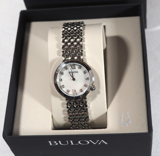 Ladies Bulova Watch 96P163 w/ mother-of-pearl dial Quartz in Jewellery & Watches in St. Albert