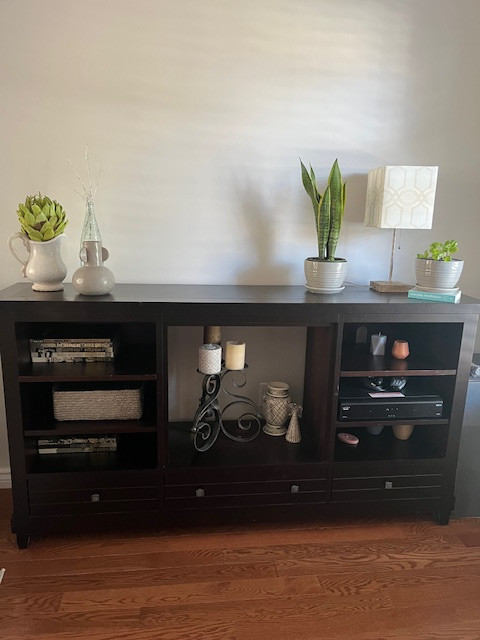 TV stand with electric fireplace in TV Tables & Entertainment Units in Markham / York Region