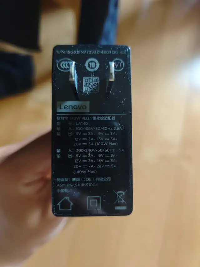 Lenovo Legion 140W USB-C Power Adapter USB-C PD 3.1 in Laptop Accessories in City of Toronto - Image 4
