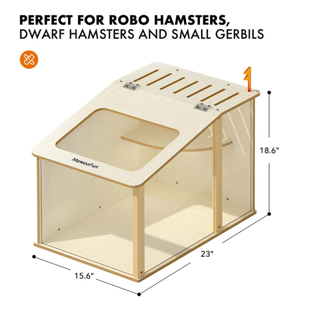 MEWOOFUN WOODEN HAMSTER CAGE in Accessories in Markham / York Region - Image 3