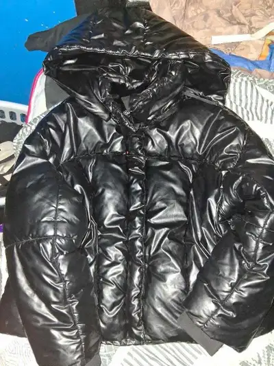 Black Zara puffer jacket, View more