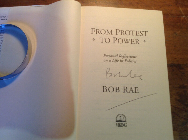 From Protest to Power by Bob Rae [Signed] in Non-fiction in Trenton - Image 3
