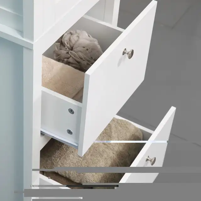 Tall Bathroom Cabinet with Tempered Glass Door in Cabinets & Countertops in Markham / York Region - Image 9
