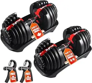New Adjustable Dumbbells:  5–52.5 lb Pair + Grip, View more