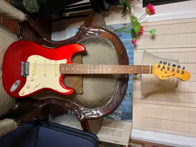 Strat Style Bridgeport Metalic Red Electric Guitar, View more