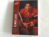 Elmer Lach signed Molson Export card from the Canadians great