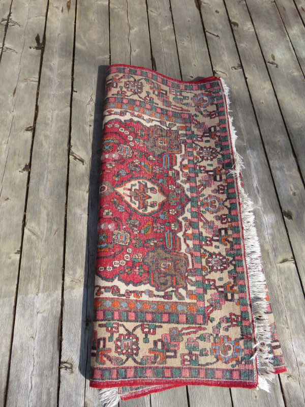 Vibrant Red patterned, fringed Rug in Rugs, Carpets & Runners in Oakville / Halton Region - Image 3
