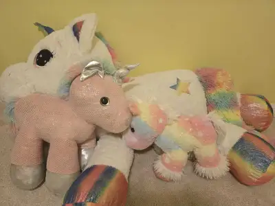 Unicorn stuffies ..individual or the lot, View more