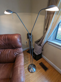 Floor Reading Lamp in Brushed Nickel TWINS!
