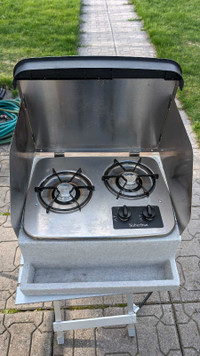 RV 2 Burner LP Stove with quick connect