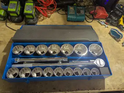 Power fist 20 piece 1" socket set, View more