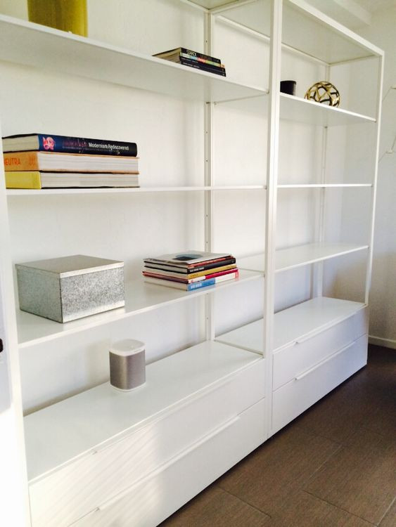 Ikea FJÄLKINGE Shelf unit with drawers, white X2 in Bookcases & Shelving Units in Hamilton - Image 3