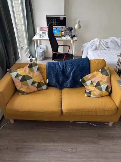 IKEA PÄRUP 2-Seater Sofa - Gunnared Yellow - Like New, View more