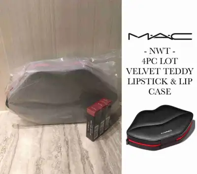 MAC COSMETICS - NWT 4PC M.A.C MAKEUP LOT -VELVET TEDDY LIPSTICK , View more