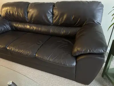 leather sofa and chair, View more