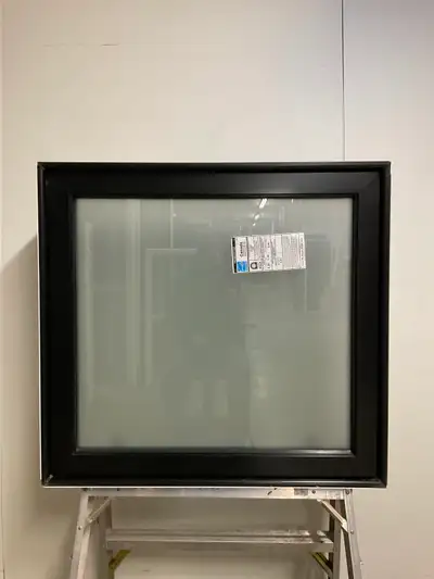10727AH Fenêtre Auvent HYBRIDE Noir Verre sablé 37 x 34 1/2, View more