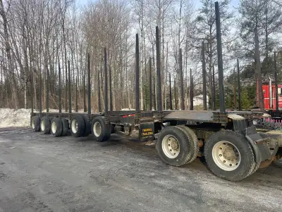 2005 Timmins 5 axle spring ride log trailer , 11-24.5 rubber ,would need little to safety all new br...