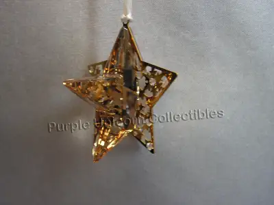 Swarovski Crystal Pixel Star Ornament ~ Golden Shadow, View more