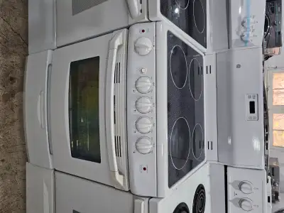 Apartment Size GE 24" White Electric Ceramic Top Stove Oven, View more