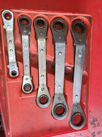 Snap-on, Blue Point, offset ratcheting wrench set