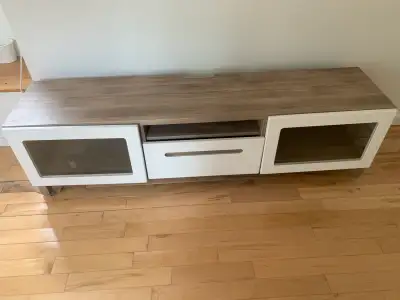 ikea besta tv table  (2 drawers + 3 shelves), View more