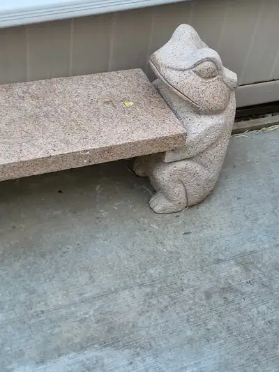 two frogs statue and marble bench 250 obocan deliver , View more